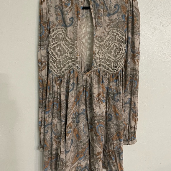 Free People | Sweet Thing Slip Tea Tunic Dress Boho Gypsy Vibes Size S - Picture 9 of 9